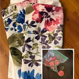 Floral shower curtain